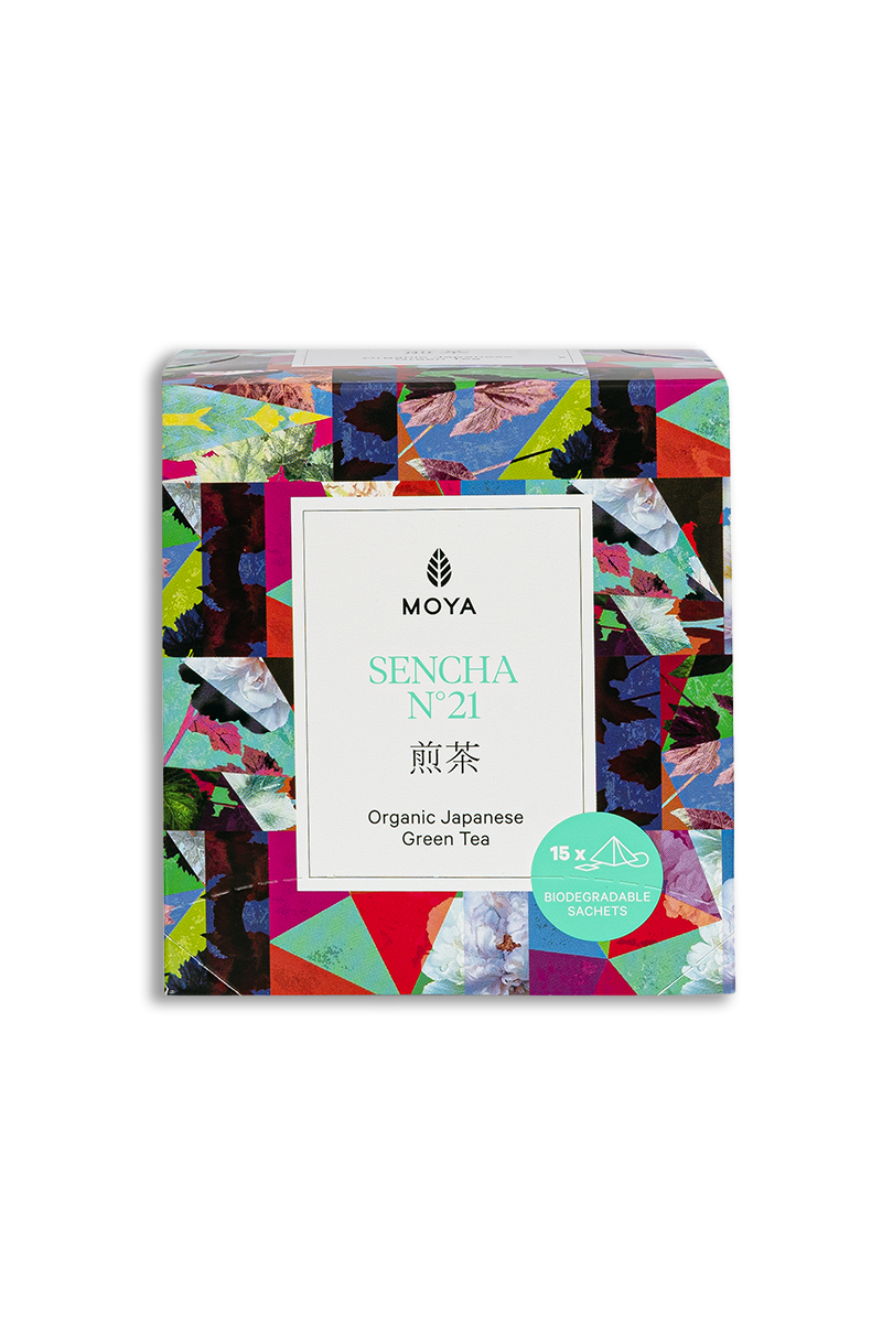 Moya Sencha No. 21 organiczna japońska zielona herbata w saszetkach 15 x 1,5 g