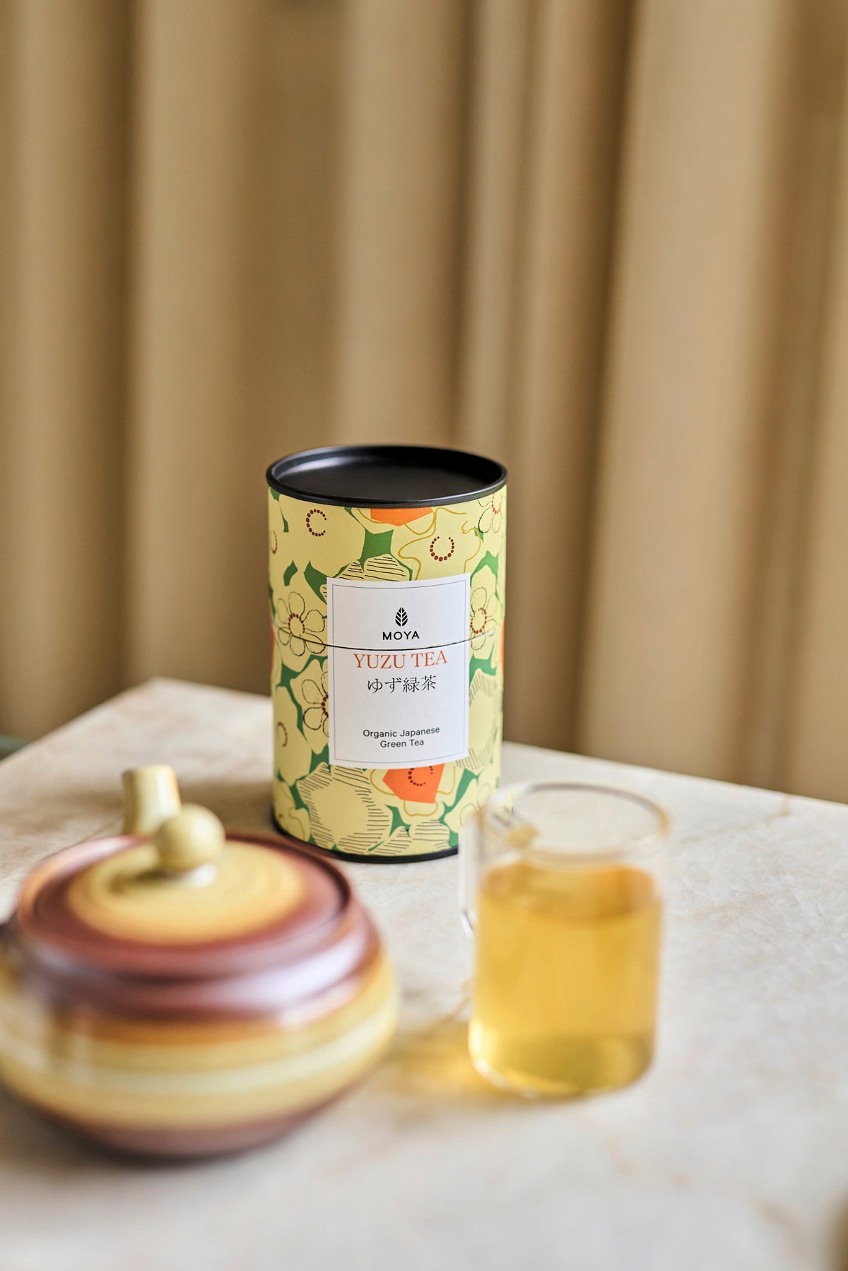 Yuzu Tea & Matcha iri Genmaicha Moya leaf tea set