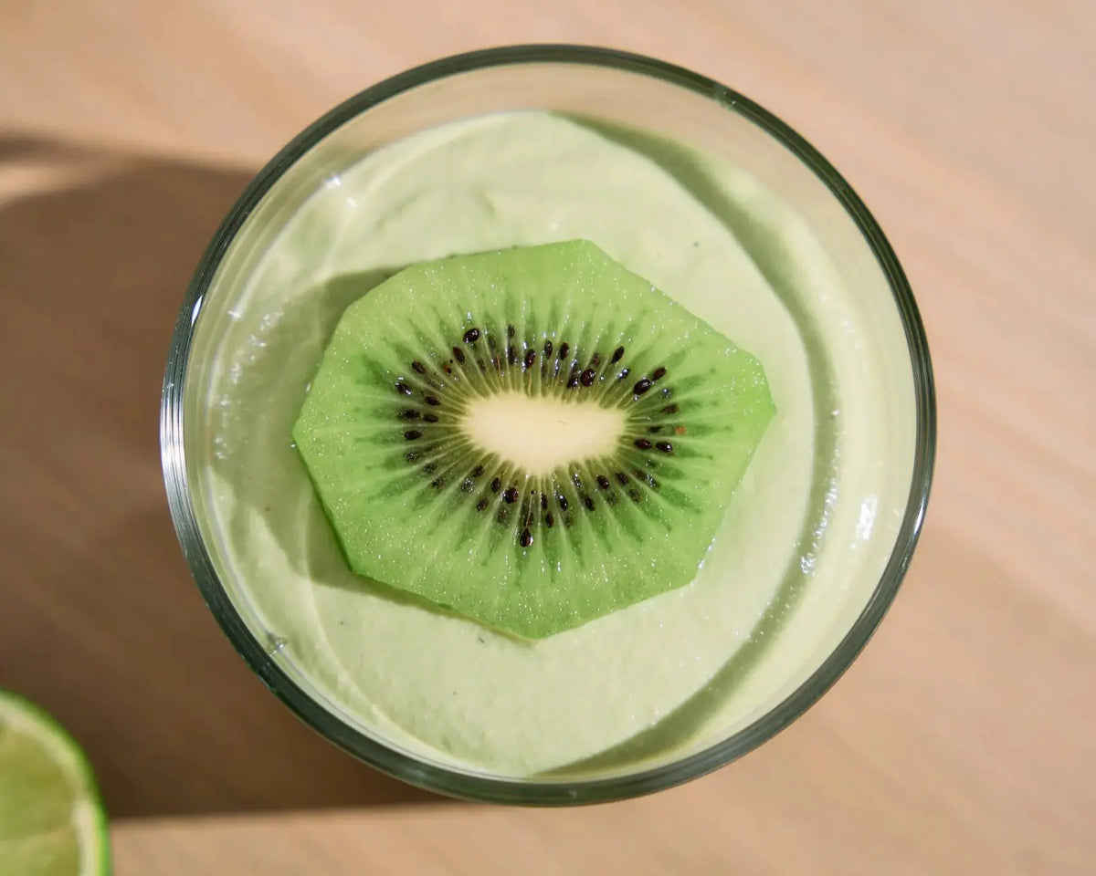 Matcha Kiwi Pudding