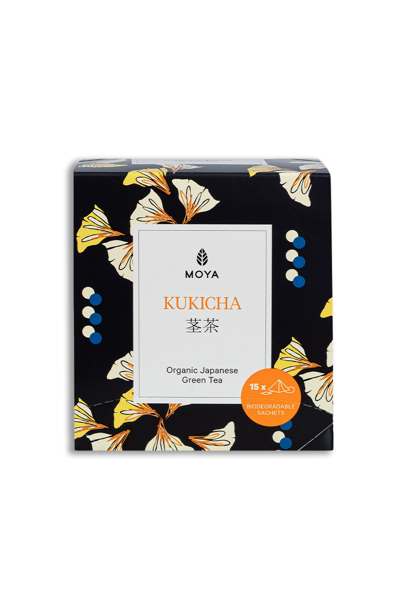 Moya Kukicha organiczna japońska zielona herbata w saszetkach 15 x 1,5 g