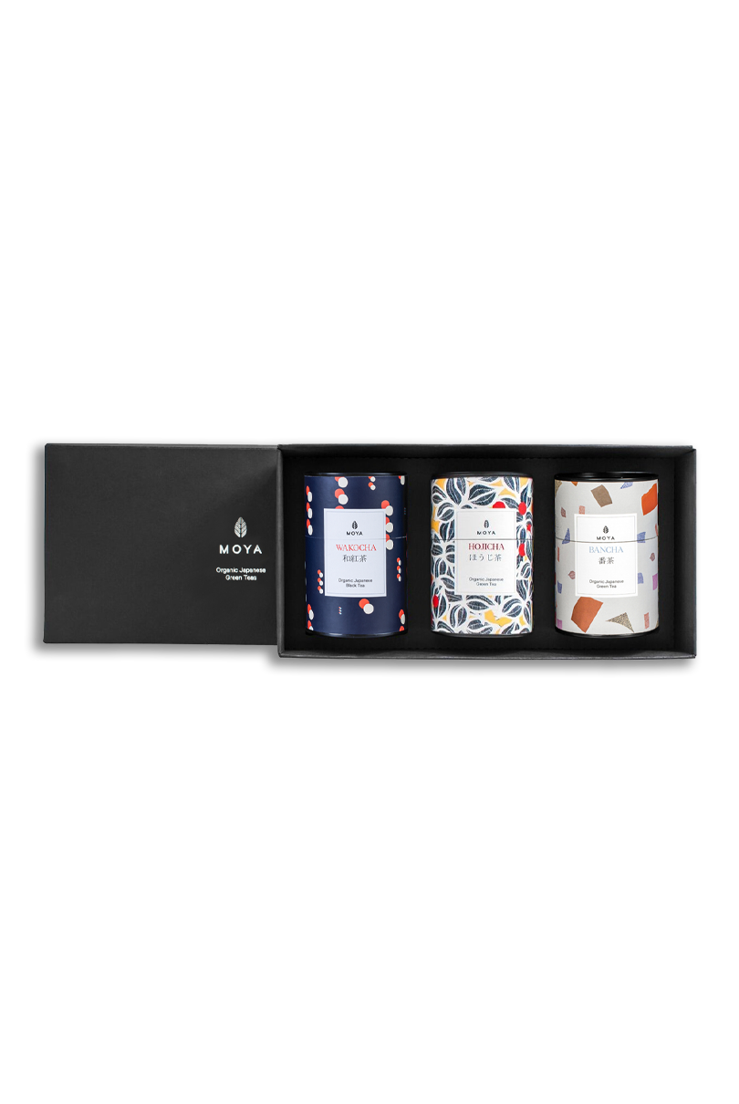 Moya Leaf Green Tea Set Wakocha &amp; Hojicha &amp; Bancha