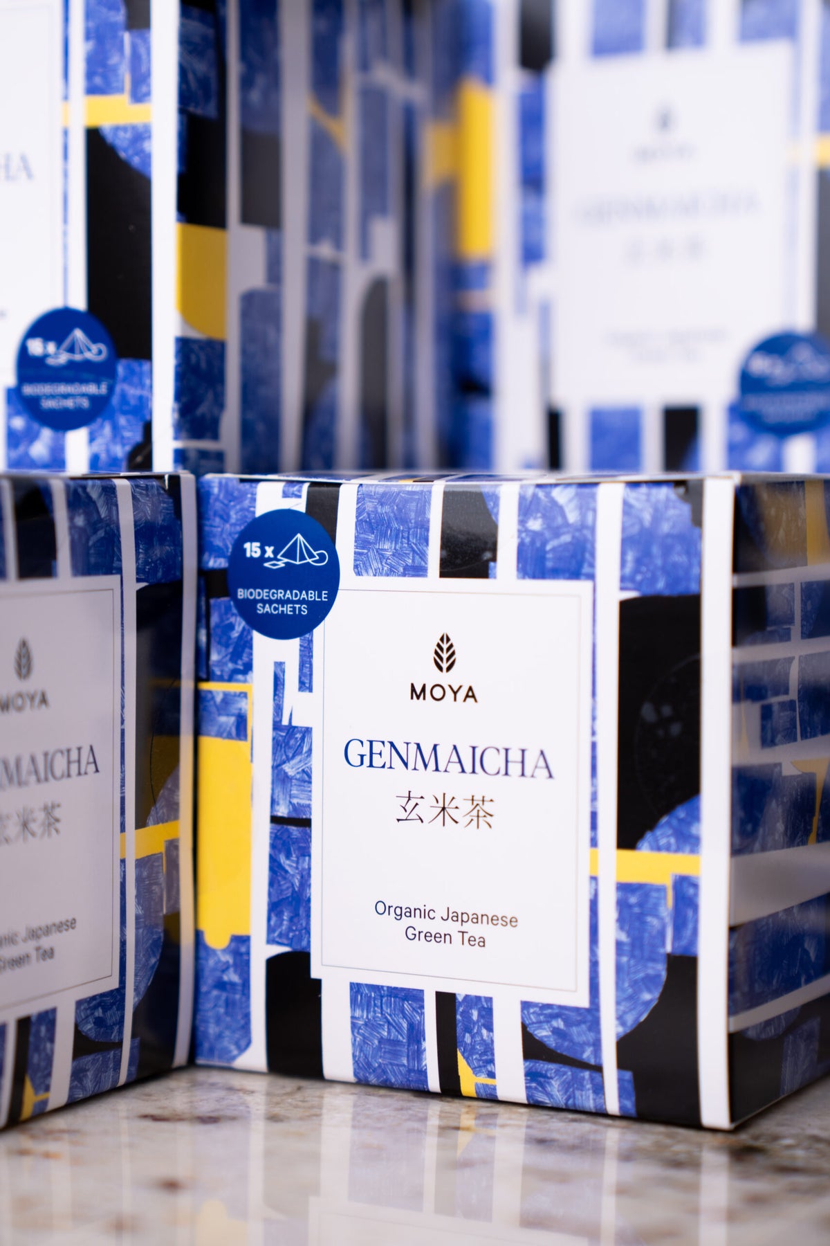 Moya Genmaicha organiczna japońska zielona herbata w saszetkach 15 x 1,5 g